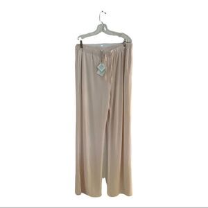 NWT blush pink split leg drawstring pants XL